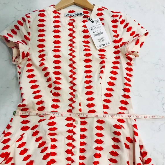 NWT ZARA ZW COLLECTION SKATER PRINTED DRESS - Picture 13 of 13